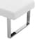 Armen Living Amanda Contemporary Nook Corner Dining Bench in White Faux Leather and Chrome Finish LCAMCOWHSF - alternate 5